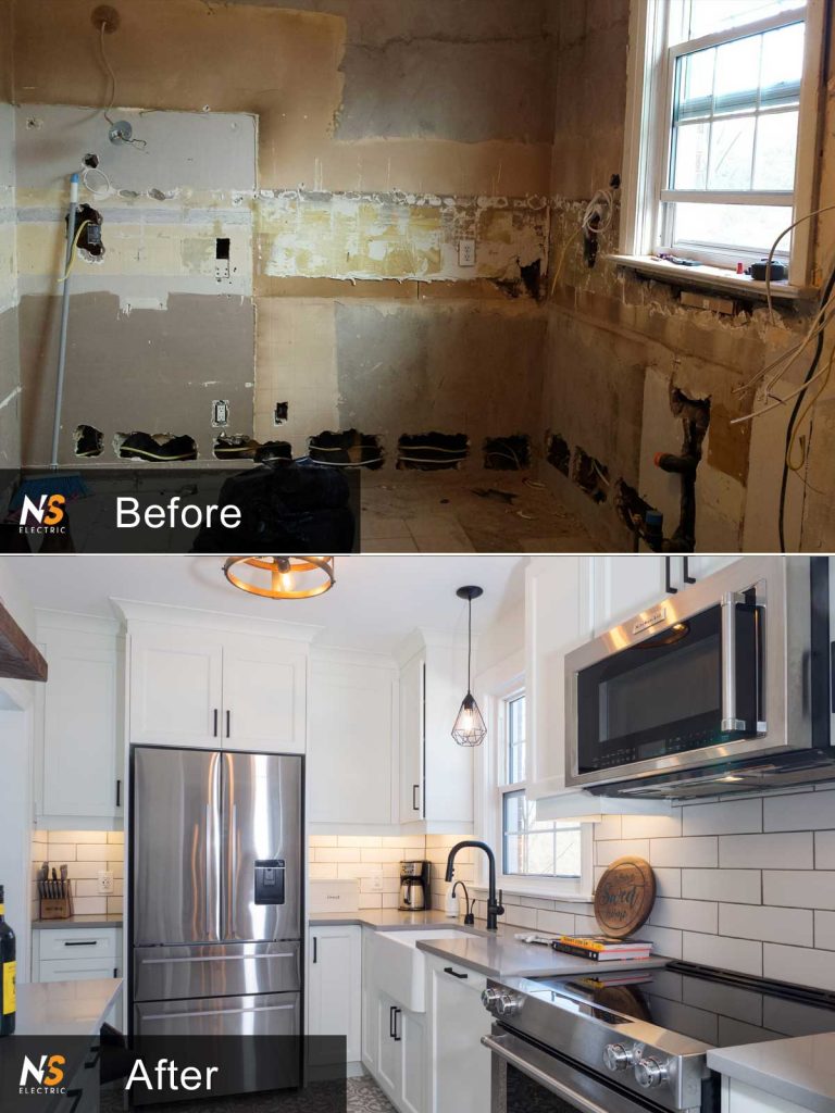 Before and after kitchen renovation